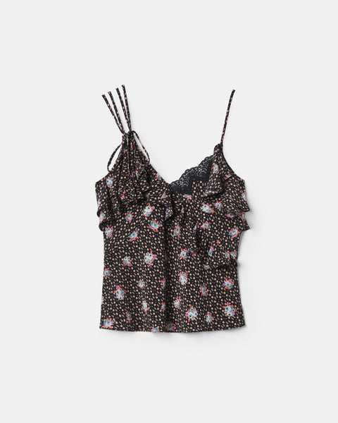 トップス Andmary Sora bicolor camisole black ANDMARY】Sora bicolor camisole