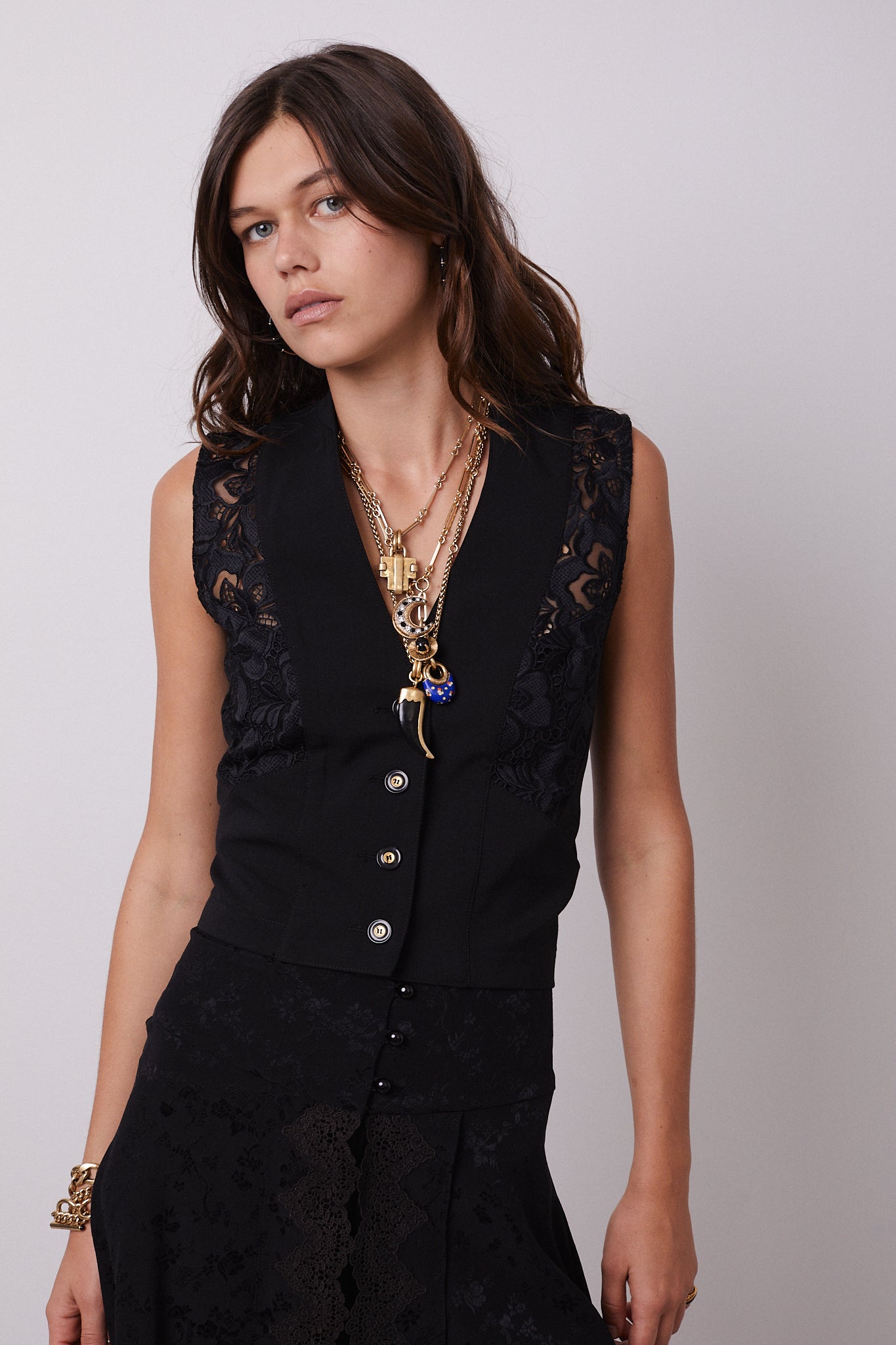 INES LACE VEST | Maison Mayle