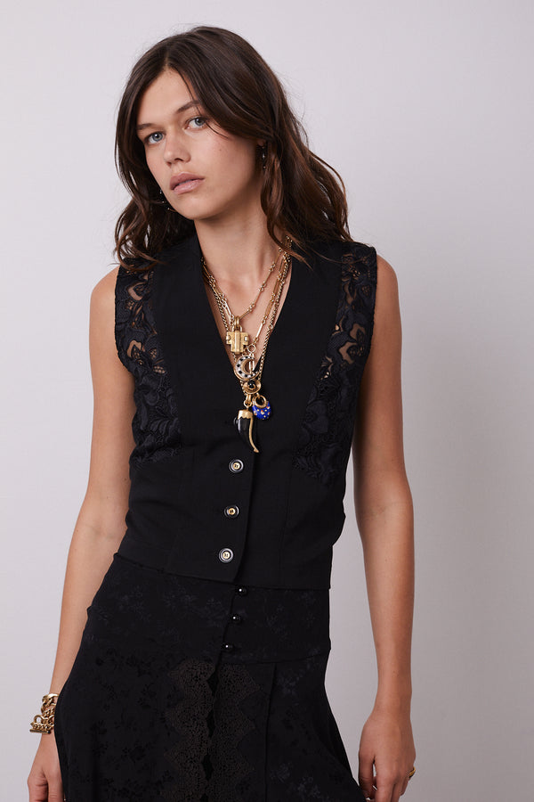 INES LACE VEST