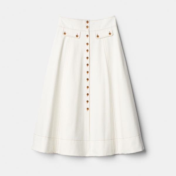 【新品、タグ付き】Bibiy. COLENNE SKIRT WHITE 新品、タグ付き】Bibiy. COLENNE SKIRT WHITE