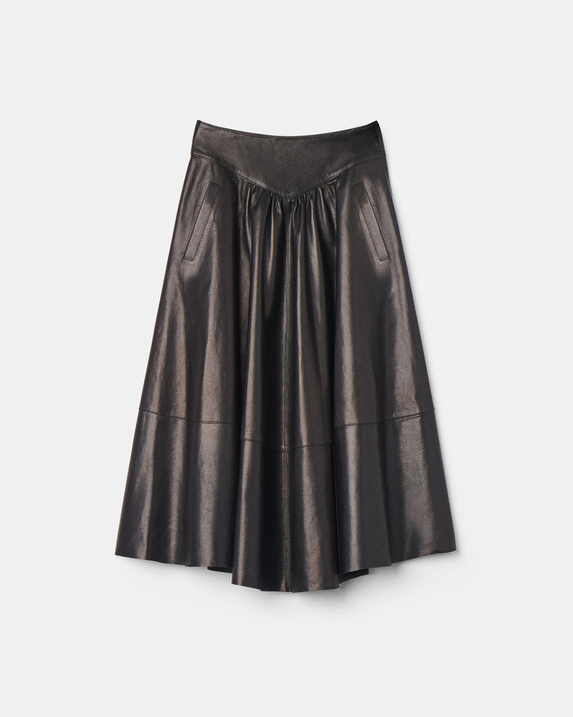 Djuna Leather Skirt – Maison Mayle