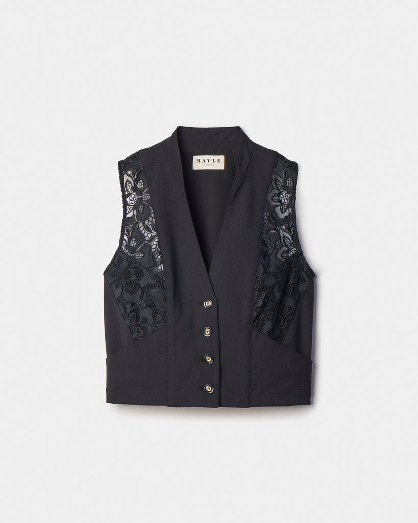 INES LACE VEST – Maison Mayle