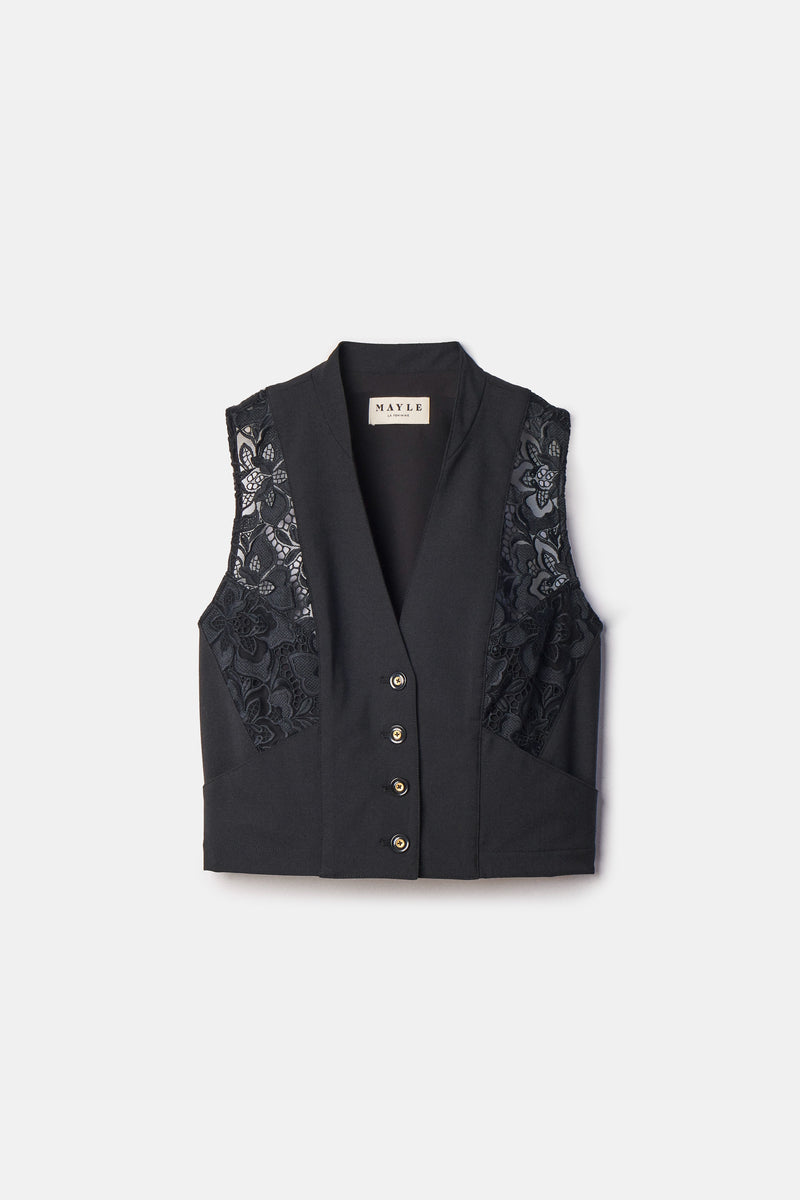 INES LACE VEST