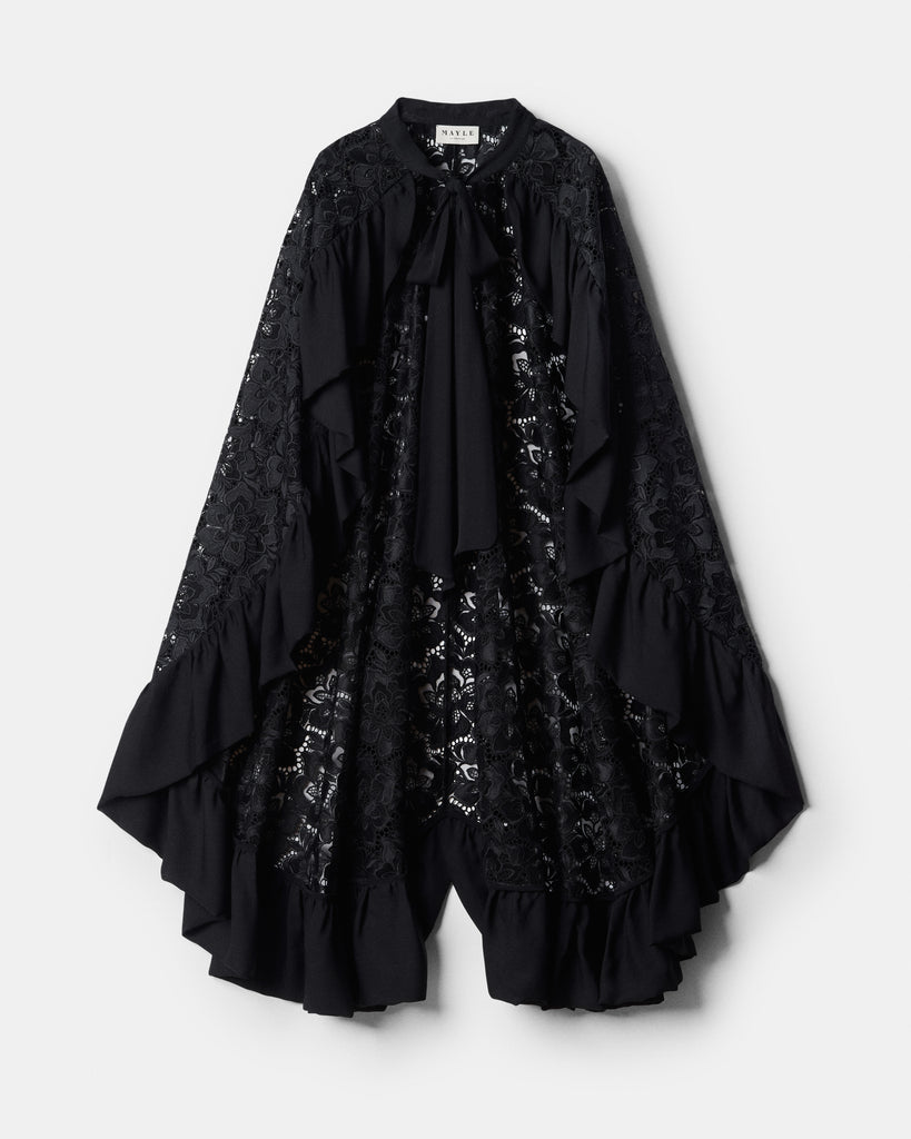 トップス MAISON SPECIAL Lace Cape Blouse