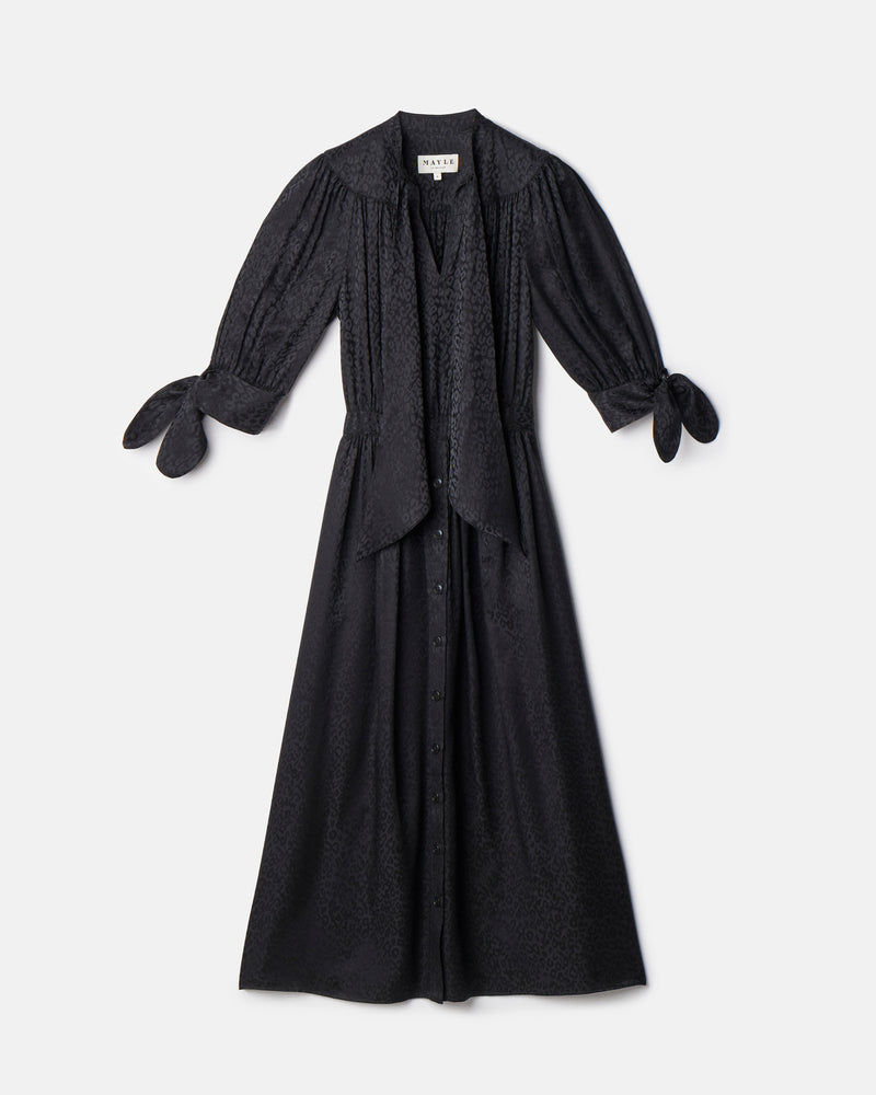 Lala Dress Black Gato Jacquard / 8