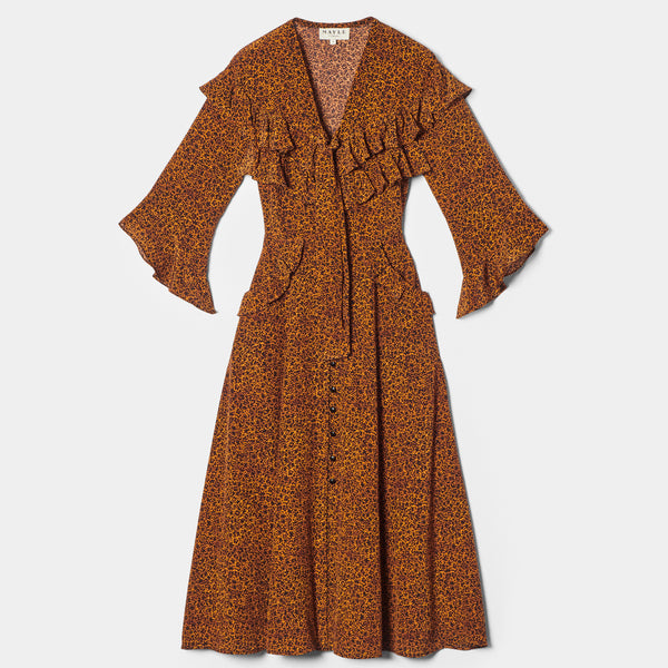 majorelle dress orange MAJORELLE DRESS Tigerlily / 10