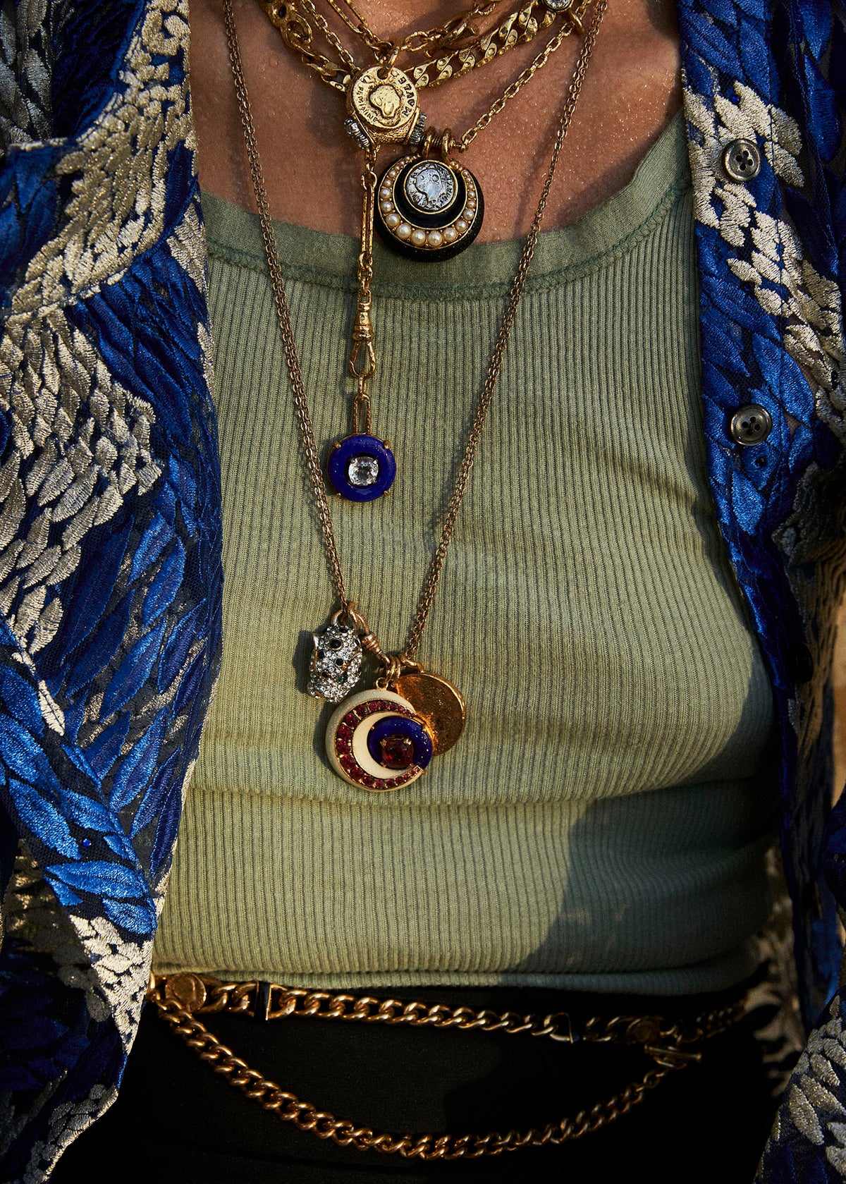 Collana Sweet Romance Con Mezzaluna Iridescente E Stelle – Cristalli Swarovski