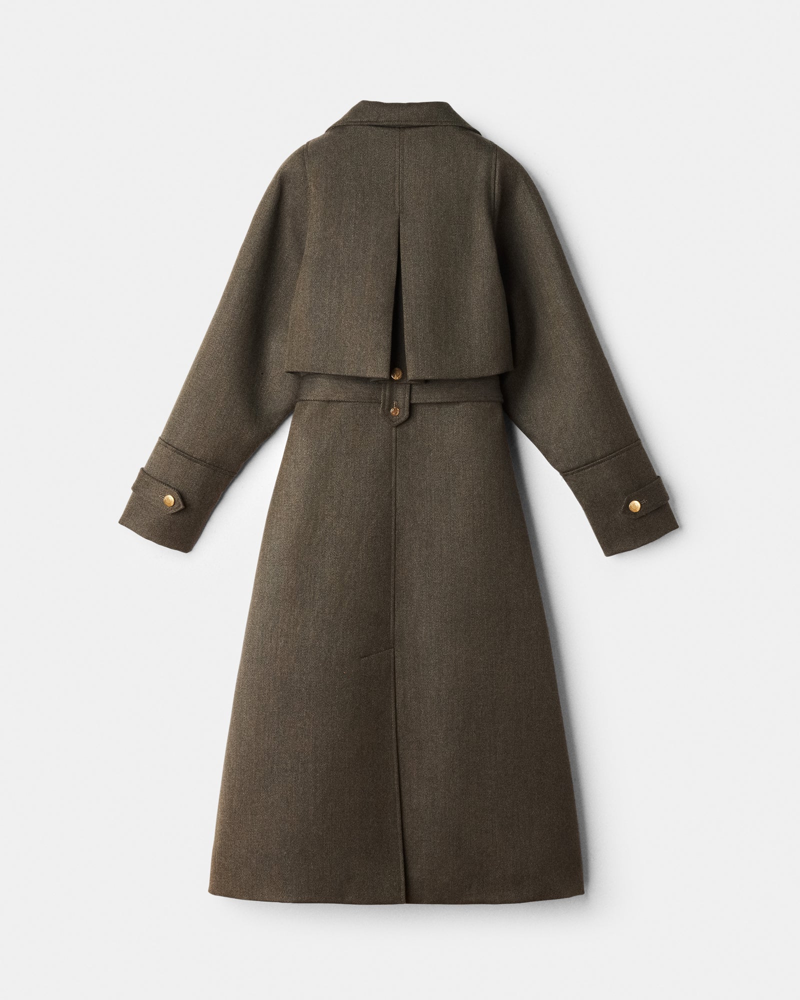 トレンチコート Maurizio Miri Double-Breasted Maxi Coat With Button Closure Maurizio Miri Double-Breasted Maxi Coat With Button Closure