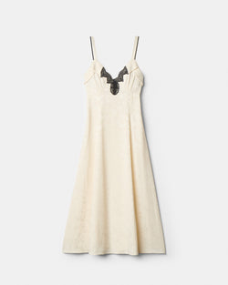 ivory midi slip dress Gilda & Pearl | Sophia Bias-Cut Silk Slip Dress Midi | Ivory White